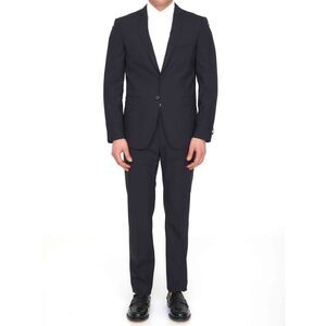 Tonello Men Black Wool Two-Piece Suit